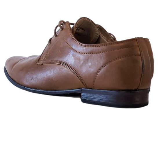 Perry Ellis Brown Oxford Suede Shoes with Blue Soles - Picture 5 of 7